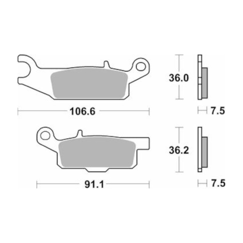 Τακάκια SBS 849RSI FA444 (RH) Εμπρ. YFM250RAPTOR,YFM550/700FGPW GRIZZLY