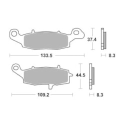 Τακάκια SBS 850RSI FA443 (LH) Εμπρ. YFM250RAPTOR,YFM550/700FGPW GRIZZLY
