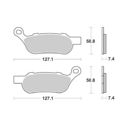 Τακάκια SBS 854H.LS  FA458V RR HARLEY
