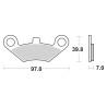 Τακάκια SBS 914SI  FA453 Εμπρός CF MOTO