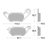 Τακάκια SBS 932HF FA662 Πίσω YZF250R25,YZF321R3,MT-03/321,MT-25/250