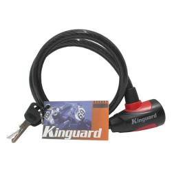 Κλειδαριά Λουκέτο 12X800MM/Συρματόσχοινο/5043 Κοκκιν. KINGUARD