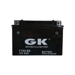 Μπαταρία GK YTX9-BS 12V 8A +- Ξ.φ. με Υγρά CP XDV125EVO