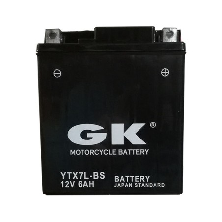 Μπαταρία GK YTX7L-BS 12V 6A -+ Ξ.φ με Υγρά CP