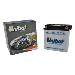 Μπαταρία UNIBAT CB9-B-SM  (YB9-B)  +- με Υγρά CCA130