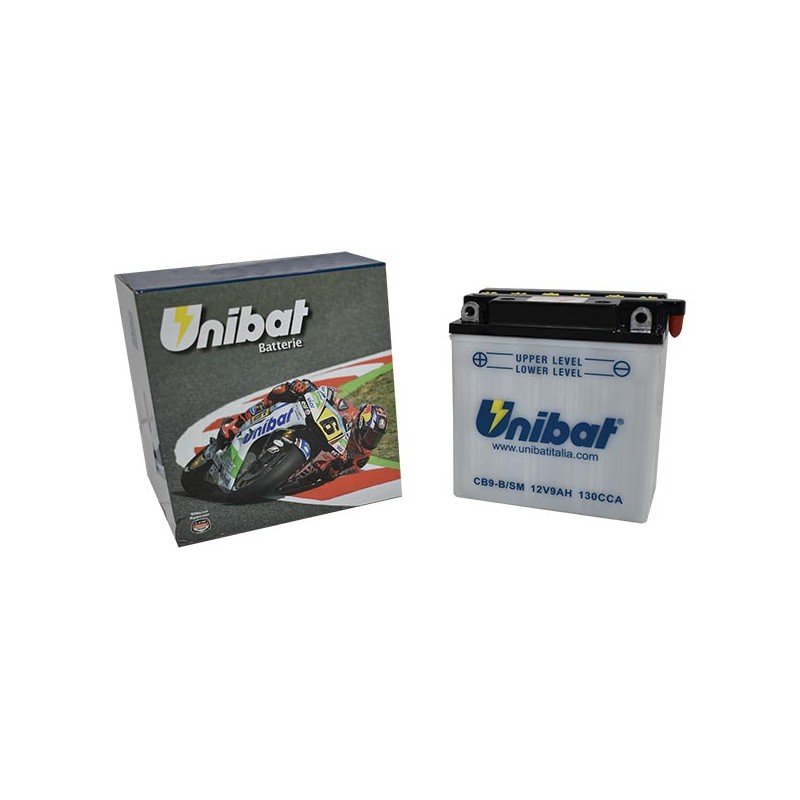Μπαταρία UNIBAT CB9-B-SM  (YB9-B)  +- με Υγρά CCA130