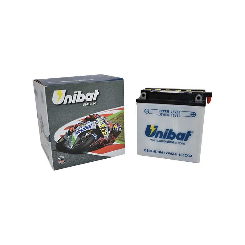 Μπαταρία UNIBAT CB9L-B-SM  (YB9L-B) -+ με Υγρά CCA130