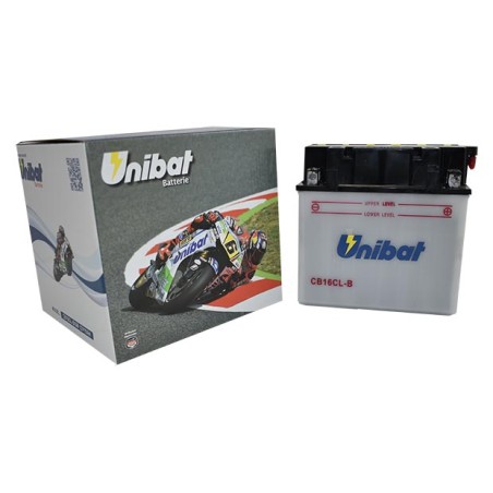 Μπαταρία UNIBAT CB16CL-B-SM  (YB16CL-B) -+ με Υγρά CCA240