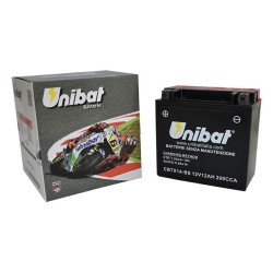 Μπαταρία UNIBAT CBTX14-BS  (YTX14-BS) +- με Υγρά CCA200