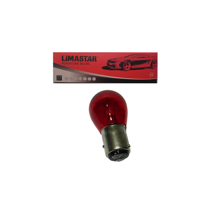 Λάμπα 12V LIMASTAR  PR21/5W BAW15D  Κοκκιν. STOP (E4) PIAGGIO MDLS