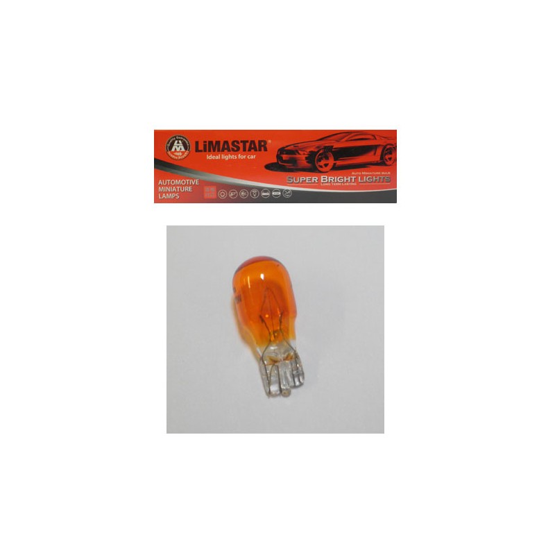 Λάμπα 12V LIMASTAR 10W Τ13 Ακαλυκές Φλας Πορτοκαλί