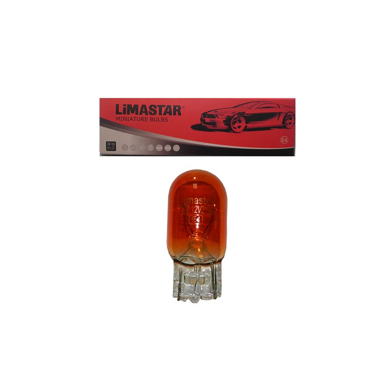 Λάμπα 12V LIMASTAR W21W  W3X16D Τ20 Ακαλυκές Φλας Πορτοκαλί