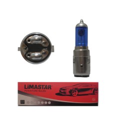 Λάμπα 12V LIMASTAR 35/35W BA20D/H6 Χ.Ντουί SUPER WHITE HALOGEN TYPHOON50,ANF125INNOVA