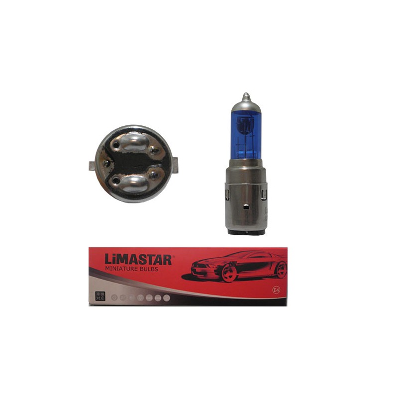 Λάμπα 12V LIMASTAR 35/35W BA20D/H6 Χ.Ντουί SUPER WHITE HALOGEN TYPHOON50,ANF125INNOVA