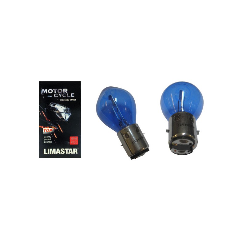 Λάμπα 12V LIMASTAR 35/35W BA20D Χ.NT.Απλή SUPER WHITE TYPHOON