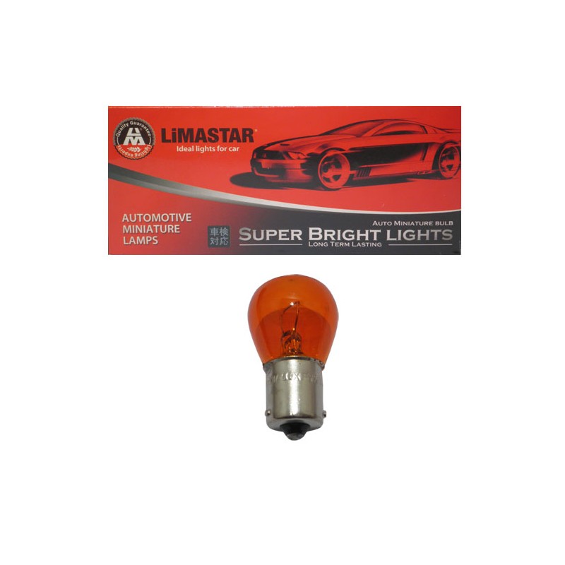Λάμπα 12V LIMASTAR 21W BAU15S (PY21W) Πορτοκ.τυπ.KYMCO