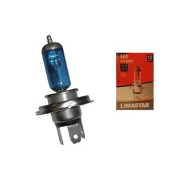Λάμπα 12V LIMASTAR 60/55W Ρ43T H4 Μπλε Πάγου+50% SUPER WHITE