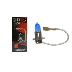 Λάμπα 12V LIMASTAR 55W PK22S H3 Μπλε Πάγου+50% SUPER WHITE RUNNER180