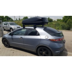 Μπαγκαζιέρα οροφής Junior Easy 145x94x40cm με μονόπλευρο άνοιγμα και κλειδί, 420 λίτρα - μαύρη