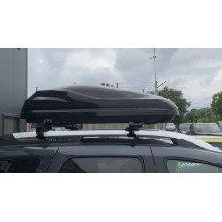 Μπαγκαζιέρα οροφής Junior Altro 140x90x38cm με μονό άνοιγμα με κλειδί, 370 λίτρα - μαύρη γυαλιστερή