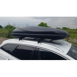 Μπαγκαζιέρα οροφής Junior Altro 185x80x41cm με διπλό άνοιγμα με κλειδί, 460 λίτρα - μαύρη