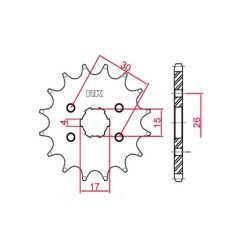 Γρανάζι Κίνησης RK 2091-T14 (JTF252) C50C,C50GLX