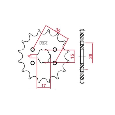 Γρανάζι Κίνησης RK 2091-T14 (JTF252) C50C,C50GLX