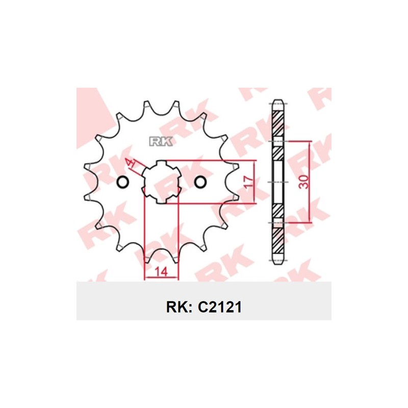 Γρανάζι Κίνησης RK 2121-T14/420 (JTF249) ANF125INNOVA,ANF125I,TARGET125'15-17, GRAND110FI,WAVE110I,SUPRA-X125I HELMIN