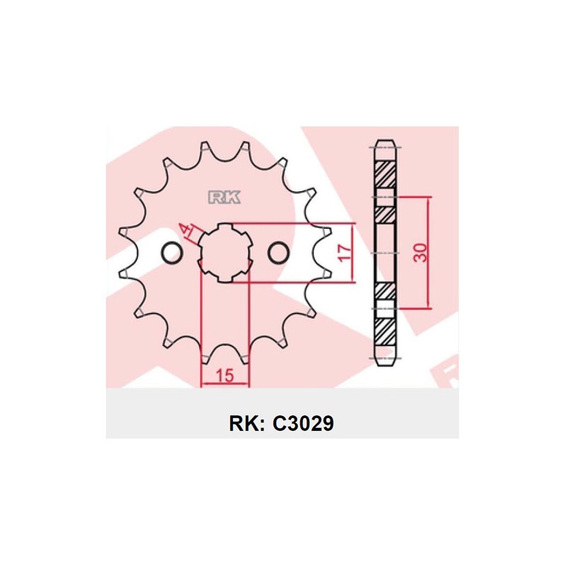 Γρανάζι Κίνησης RK 3029-T13 (JTF274) ASTREA100,TARGET125'11-14