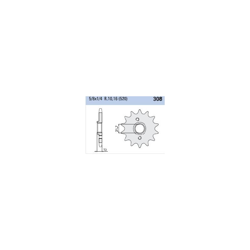 Γρανάζι Κίνησης RK C4171-T15/308K (JTF308) XT660X-'04-15,MT03'06-12,NX650DOMIN.'98-01,PEGASO650'05-09