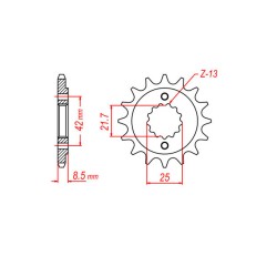 Γρανάζι Κίνησης RK C4156(512)-T17 (JTF512) GPZ400ZX,KLE500RE