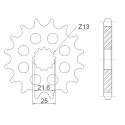 Γρανάζι Κίνησης RK C6182-T17-2Q RACING Ελαφρομ. (JTF513) GSXR1000'01-08,550/650/750 YAM/SUZ/KAW.
