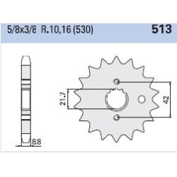 Γρανάζι Κίνησης TEC 513K-T18 GSX1400'01-08