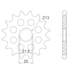 Γρανάζι Κίνησης RK C5041-T17-2Q RACING Ελαφρομ. (JTF520) TDM850'99-01,GSX-R600'01-10,ZR/X-7