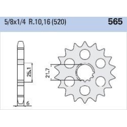 Γρανάζι Κίνησης RK C4019-T14 (565) YZ250'02-24,MT-03'16-24,CF400/650-GT/NK'19-23,VOGE300AC/GT/R'20-23