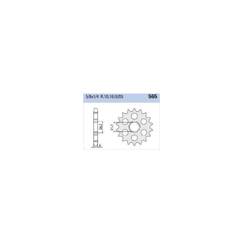 Γρανάζι Κίνησης RK C4019-T14 (565) YZ250'02-24,MT-03'16-24,CF400/650-GT/NK'19-23,VOGE300AC/GT/R'20-23