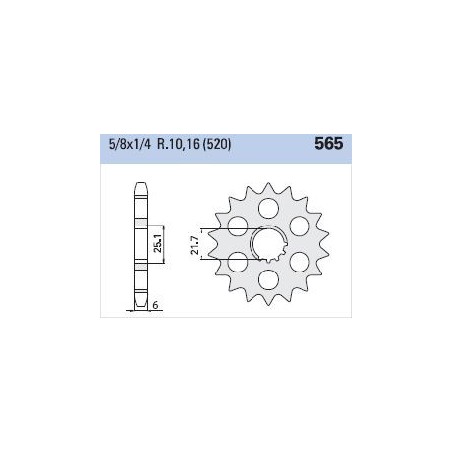 Γρανάζι Κίνησης RK C4019-T14 (565) YZ250'02-24,MT-03'16-24,CF400/650-GT/NK'19-23,VOGE300AC/GT/R'20-23