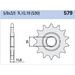 Γρανάζι Κίνησης RK/TEC C6185/579K-T17 (JTF579) FZS1000'06-08,YZF-R1'04-14