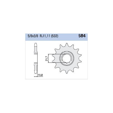 Γρανάζι Κίνησης TEC 584K-T16 YZF600 R6 '03-05