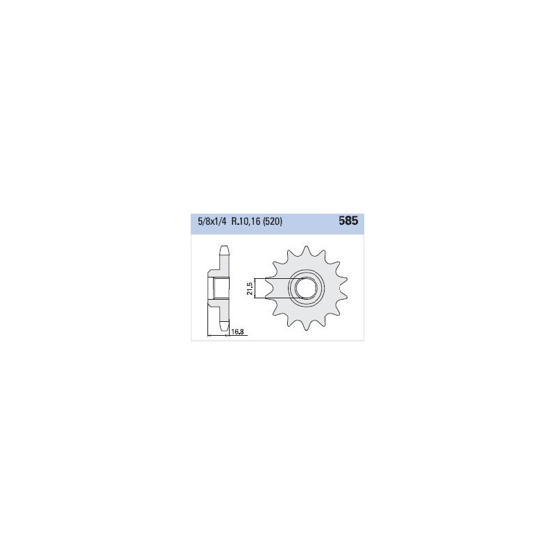 Γρανάζι Κίνησης TEC 585K-T16 XJ600DIVERSION '92-01
