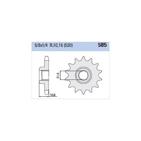 Γρανάζι Κίνησης TEC 585K-T16 XJ600DIVERSION '92-01