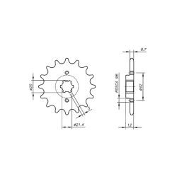 Γρανάζι Κίνησης /571 VAZ YB09.316-T16 XJ600