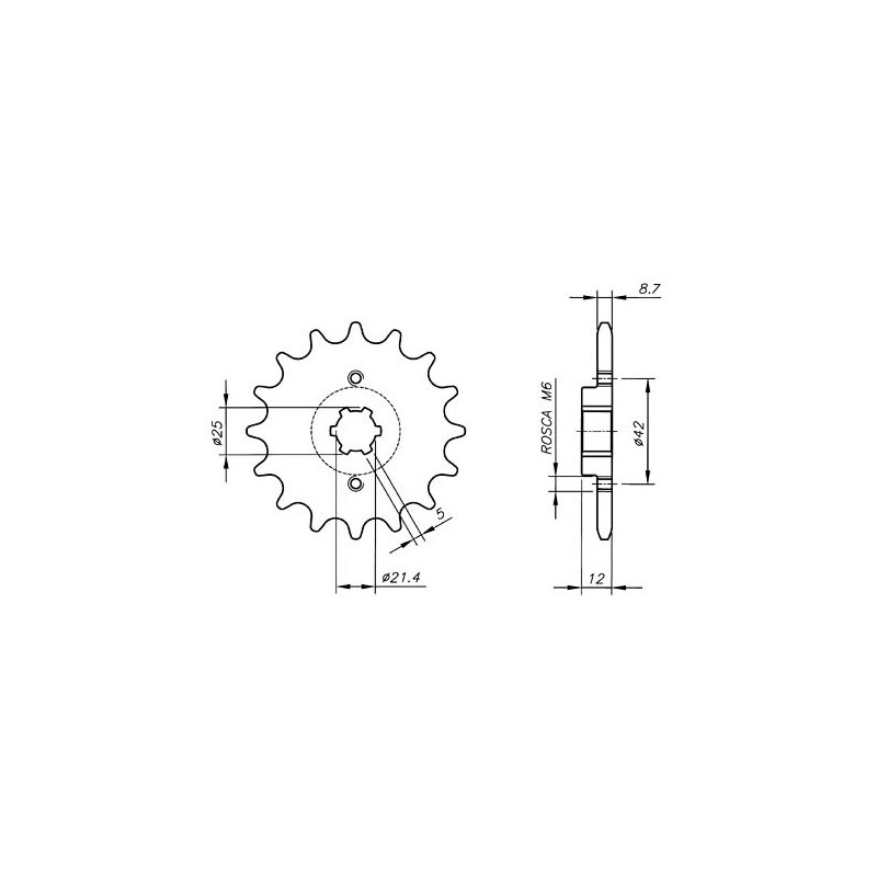 Γρανάζι Κίνησης /571 VAZ YB09.316-T16 XJ600