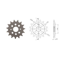 Γρανάζι Κίνησης SUPERSPROX/CST-512-15T DL650V-STROM'04-18,GSF650BANDIT'05-13,GSX750'89-97,YZF600'94-07,900/1000Z'10-18