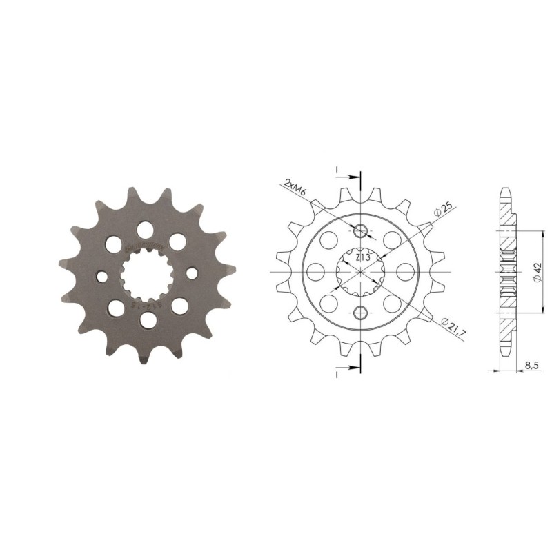 Γρανάζι Κίνησης SUPERSPROX/CST-512-15T DL650V-STROM'04-18,GSF650BANDIT'05-13,GSX750'89-97,YZF600'94-07,900/1000Z'10-18