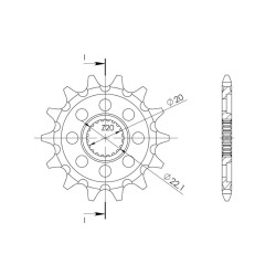 Γρανάζι Κίνησης SUPERSPROX/CST-1590-14T YAM/YZF250'05-13