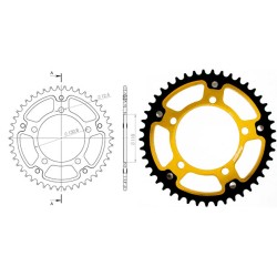 Γρανάζι Τροχού SUPERSPROX/RST-7-45T STEALTH-Χρυσό BMW/S1000RR'09-10