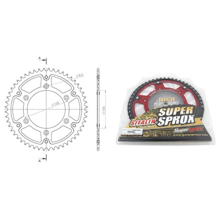 Γρανάζι Τροχού SUPERSPROX/RST-210-51T STEALTH-Κόκκινο CRF250R11-17