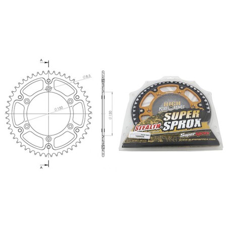 Γρανάζι Τροχού SUPERSPROX/RST-245-49T STEALTH-Χρυσό YZF250'05-17