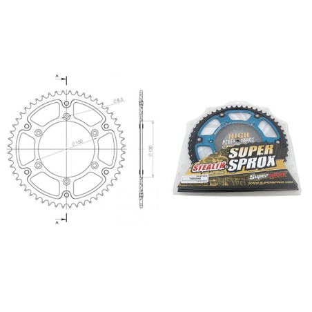 Γρανάζι Τροχού SUPERSPROX/RST-245-50T STEALTH-Μπλε YZF250'05-17